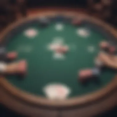 Detailed layout of poker tables