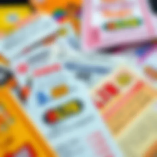 Diversity of Indian Lottery Tickets A vibrant representation of various lottery tickets showcasing the diversity in Indian lotteries