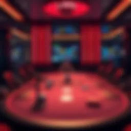 A modern poker table setup with advanced technology