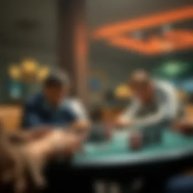 Strategic Gameplay Decisions Illustration of strategic poker gameplay decisions