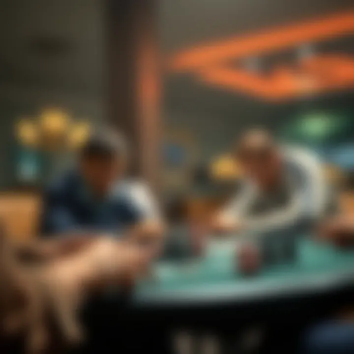 Strategic Gameplay Decisions Illustration of strategic poker gameplay decisions