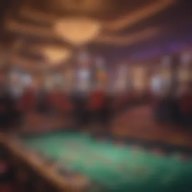 Luxurious gaming floor filled with vibrant slot machines and table games