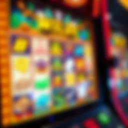 Vibrant slot machine display showcasing wild symbols