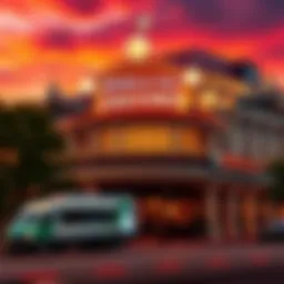 Exterior view of Seneca Falls Casino showcasing its architecture