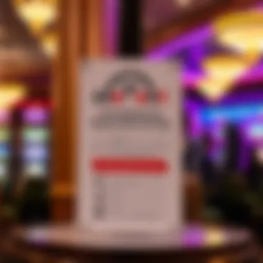 Responsible gaming signage promoting safe gambling practices