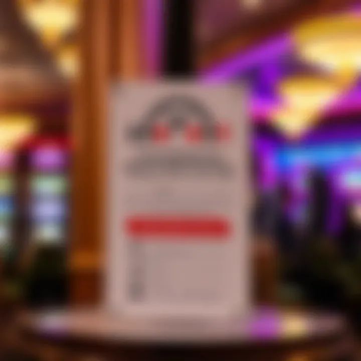 Responsible gaming signage promoting safe gambling practices