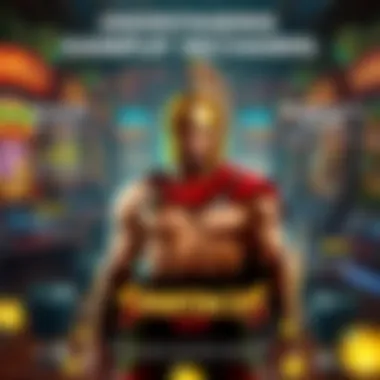 Graphic illustrating gameplay mechanics of Spartacus slot