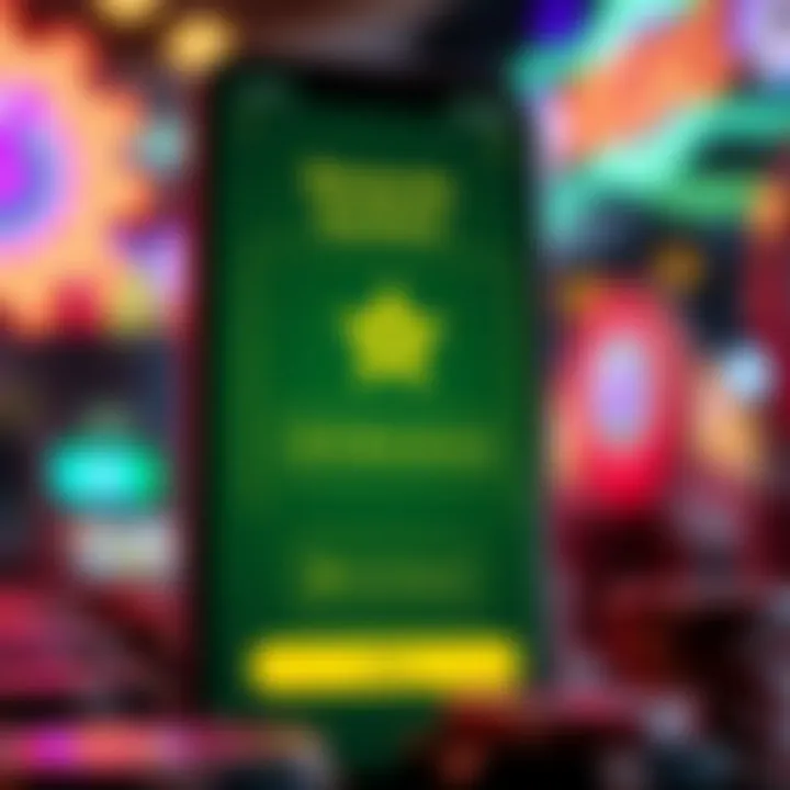 Rewards System in Vegas App Mobile app showcasing rewards system