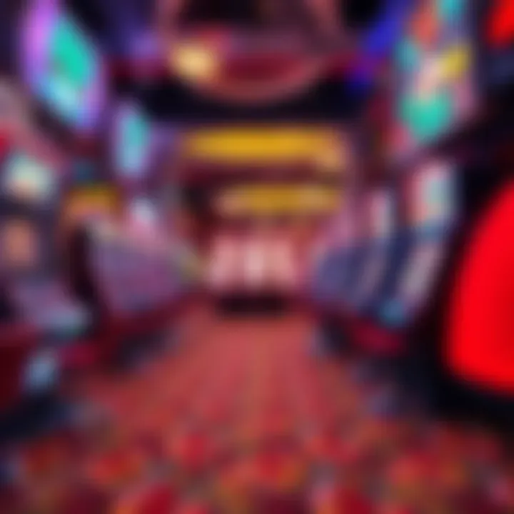 Vibrant Gaming Floor with Slot Machines Exciting gaming floor filled with slot machines