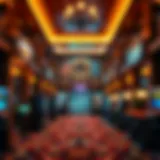 Welcoming atmosphere of a Wild West casino hotel lobby