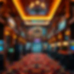 Welcoming atmosphere of a Wild West casino hotel lobby