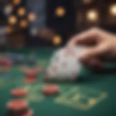 A virtual blackjack table showcasing free gameplay