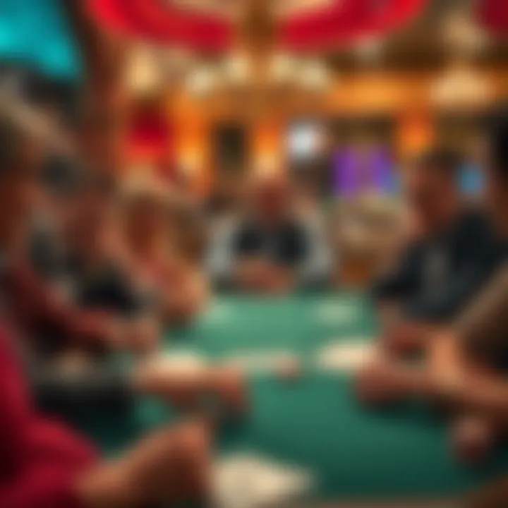 A group enjoying a game of Three Card Poker