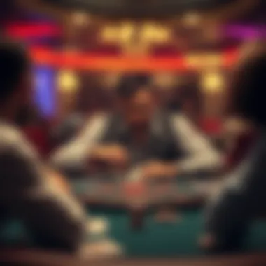 A player making a thoughtful decision at the poker table