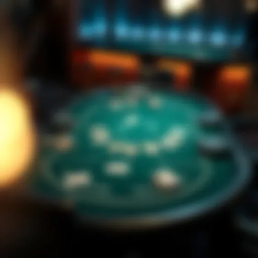 Strategic layout of a Three Card Poker table