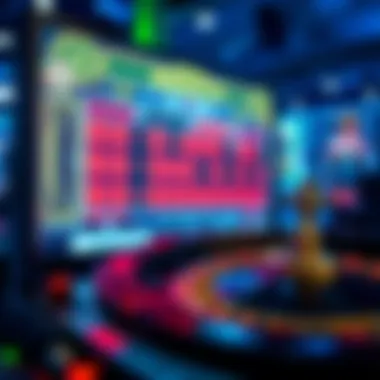 Strategic Gameplay Analysis A strategic analysis of video roulette gameplay displayed on a digital screen