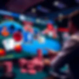 Vibrant Facebook poker interface showcasing competitive gameplay