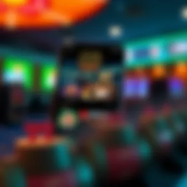 User interface of the Four Winds Casino app showcasing its features