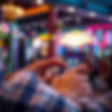 User navigating the Las Vegas Rewards App interface