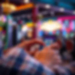 User navigating the Las Vegas Rewards App interface