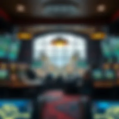 Interior view of a sports betting shop in West Virginia