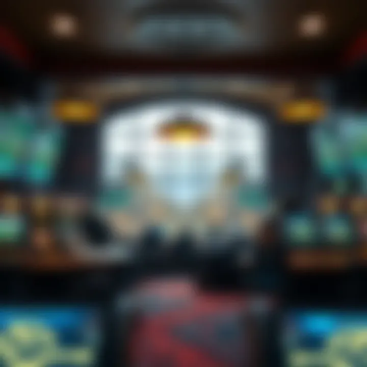 Interior view of a sports betting shop in West Virginia