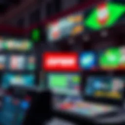 A vibrant display of online betting platforms showcasing offers