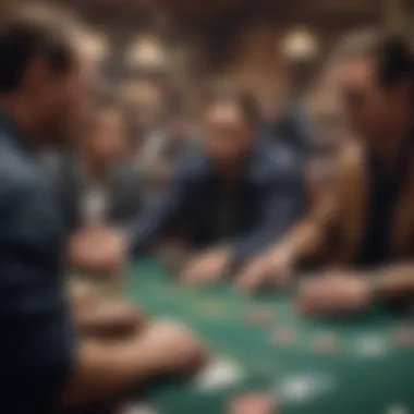 A high-stakes poker table featuring players in action