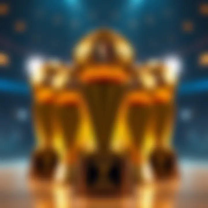 The Coveted NBA Championship Trophy NBA Finals Championship Trophies