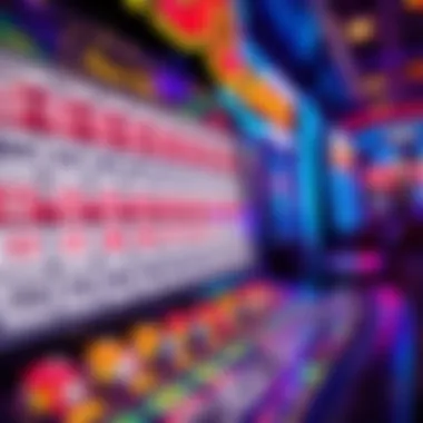 A vibrant Keno game board showcasing numbers and betting options