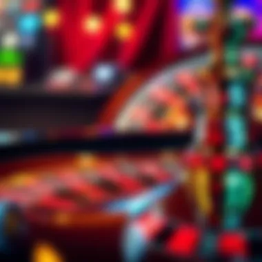 Roulette wheel in action with vibrant colors