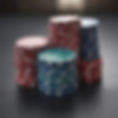 Colorful Poker Chips A close-up shot of poker chips in various colors with a blurred background.