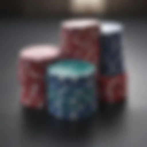 Colorful Poker Chips A close-up shot of poker chips in various colors with a blurred background.