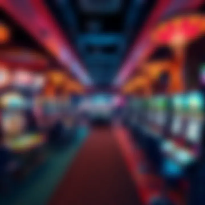 Exploring the Expansive Virtual Casino A virtual casino environment showcasing various gaming tables and slot machines