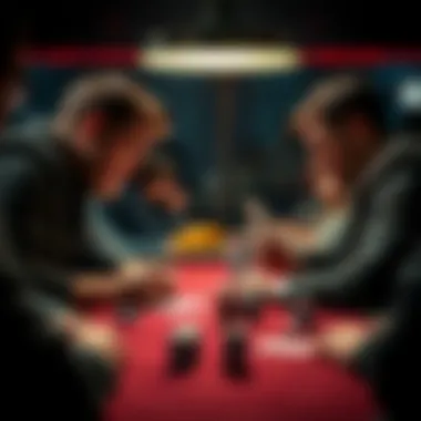 Psychology in Poker Showdowns Intense poker showdown highlighting character psychology