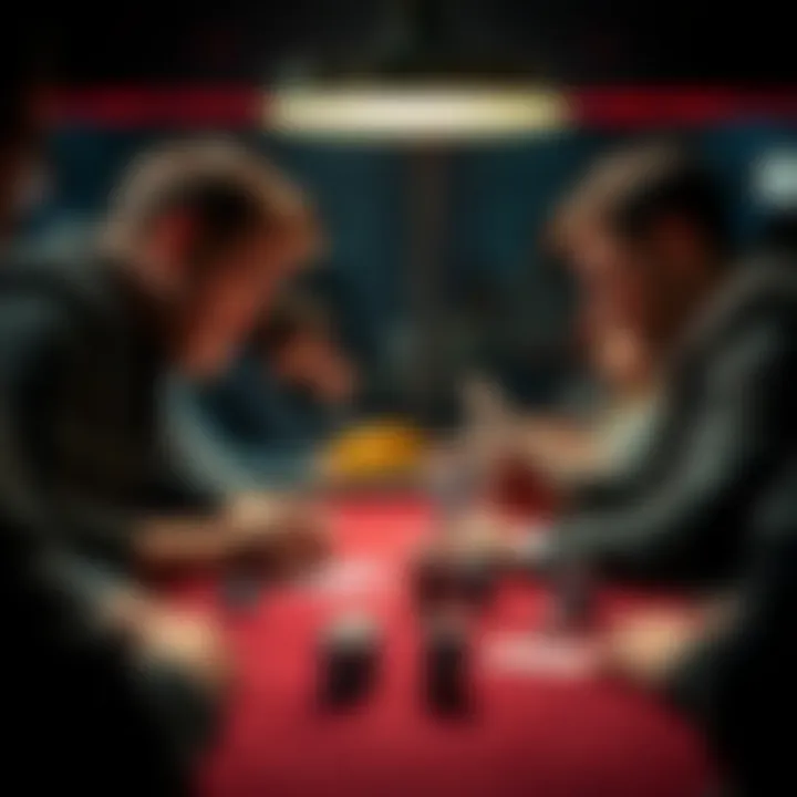 Psychology in Poker Showdowns Intense poker showdown highlighting character psychology