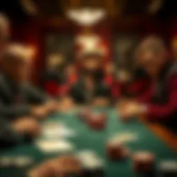 Strategic poker play depicted in a cinematic setting