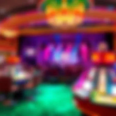 Stage with vibrant entertainment during an event