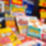 A display of various Georgia scratch-off tickets highlighting their colorful designs and themes