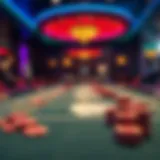 Luxurious Live Casino Table Luxurious live casino table featuring chips and cards