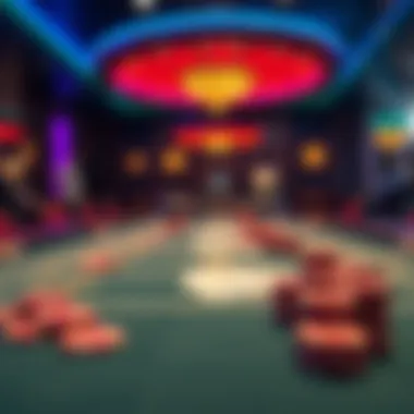 Luxurious Live Casino Table Luxurious live casino table featuring chips and cards