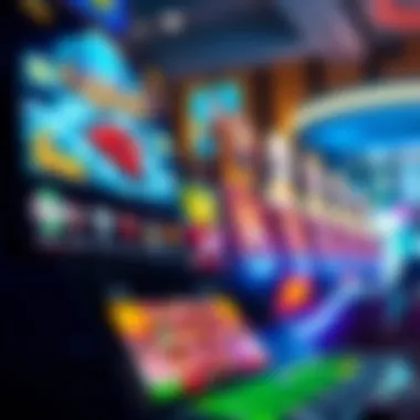 Vibrant online casino interface showcasing various games