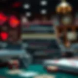 Diverse Poker Literature Collection An assortment of poker books stacked on a table