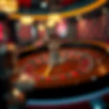 Illustration of roulette wheel showcasing different betting options