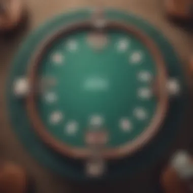 Tri Card Poker Table Layout A detailed layout of a Tri Card Poker table featuring betting areas and card placements