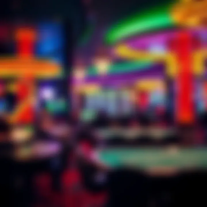 Inside the Excitement of VegasNight Casino Vibrant interior of VegasNight Casino, showcasing gaming tables and vibrant ambiance