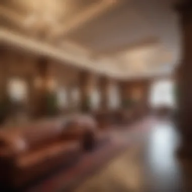 Luxurious hotel lobby with a welcoming ambiance