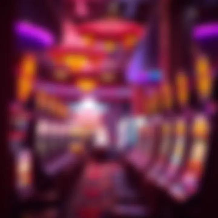 Colorful array of slot machines at Wu Casino