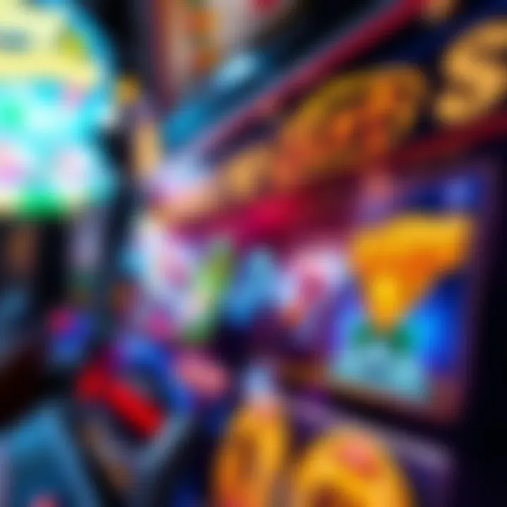 Close-up of free slot game interface with exciting graphics