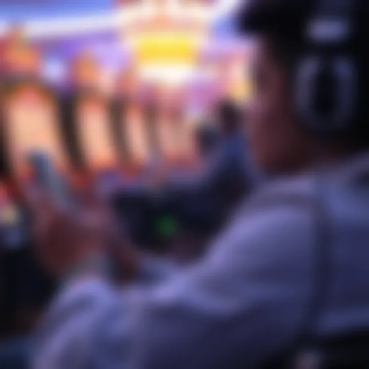 Player enjoying free slot games on a mobile device